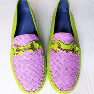 Robert Zur Perlata in true glove leather- kiwi & Iris - size 9 - NEW